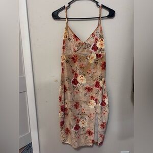 Floral Velvet Cocktail Dress